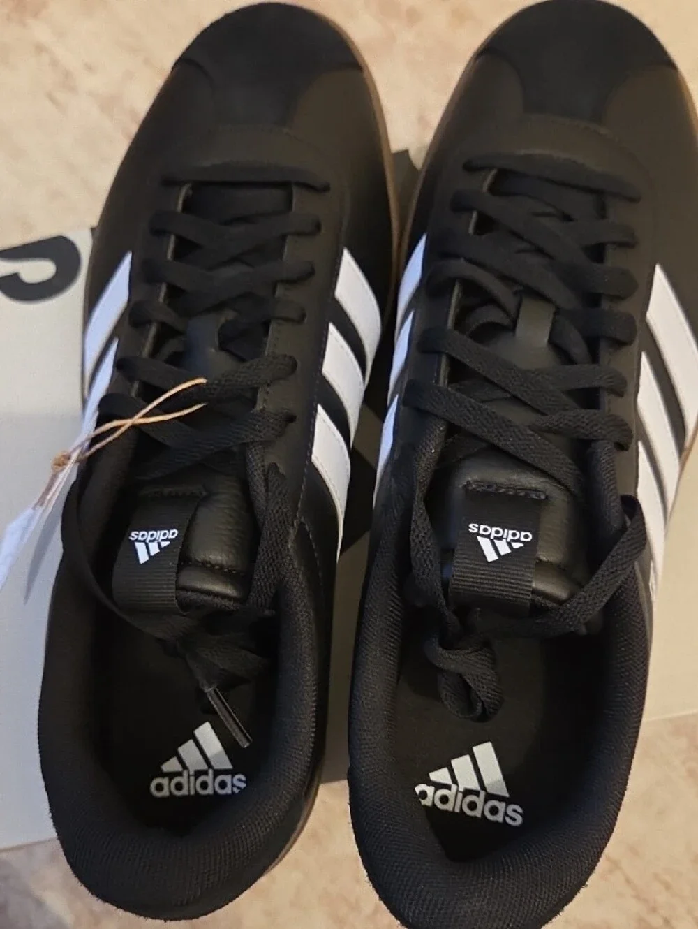 NWT. adidas Black and White VL Court 3.0 Skate Shoes